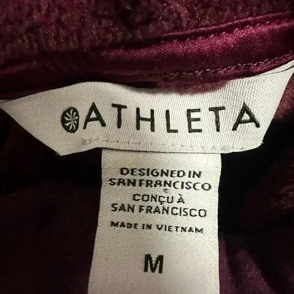 KARMA FUNNEL NECK SWEATSHIRT spiced Cabernet size Medium Athleta - Picture 3 of 5